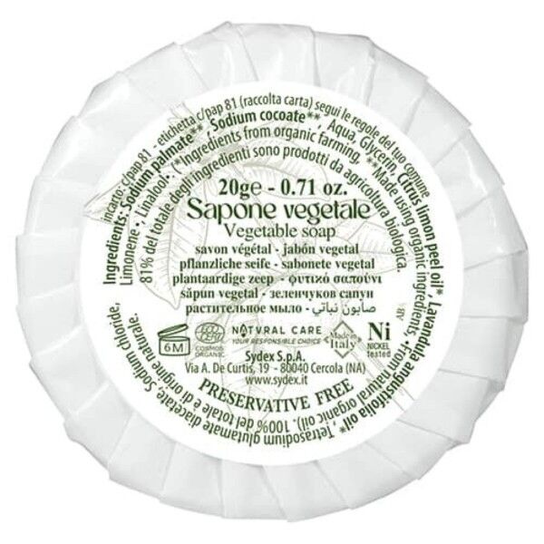 250 pz. Sapone vegetale tondo in plissè 20 g - Natural Care - Stark s.r.l.
