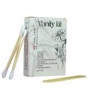 200 pz. Kit vanity dischi cotone, limetta e cottonfioc flowpack