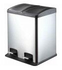 Pattumiera con cestelli interni 2x12lt. satinato