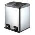 Pattumiera con cestelli interni 2x12lt. satinato