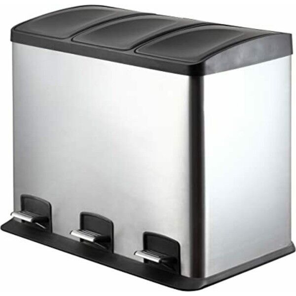 Pattumiera con cestelli interni 3x12lt. satinato - Stark s.r.l.