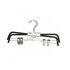 Set di 2 Grucce in ABS e pinze reggi-pantaloni. Nere
