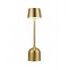 Lampada da tavolo wireless touch base stondata. Dorata