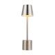 Lampada da tavolo wireless touch base cilindrica. Silver