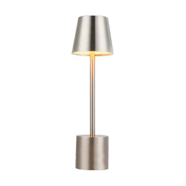 Lampada da tavolo wireless touch base cilindrica. Bianca