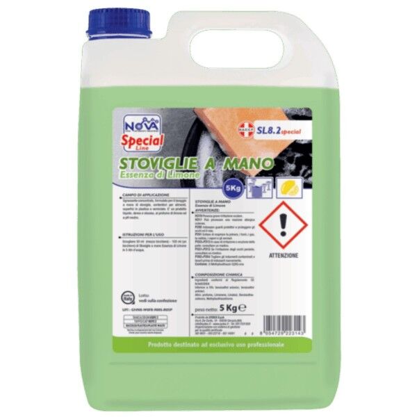 Detersivo stoviglie a mano tanica 5 Kg al limone - NS