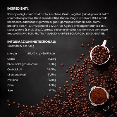 CHOCO Ginseng . Origine vegetale, senza Glutine, senza OGM. Buste da 500 g