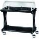 Carrello in legno con cupola in plexiglass a 2 piani. CL2250CA - Forcar Multiservice