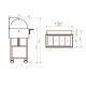Positive refrigerated trolley, static with dome. Forcar CLR2787 - Forcar Multiservice