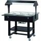 Carrello espositore bagnomaria con struttura in legno. CL2774N - Forcar Multiservice