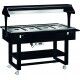 Bain-marie display cart with wooden frame and neon. Model: ELC2828 - Forcar Multiservice