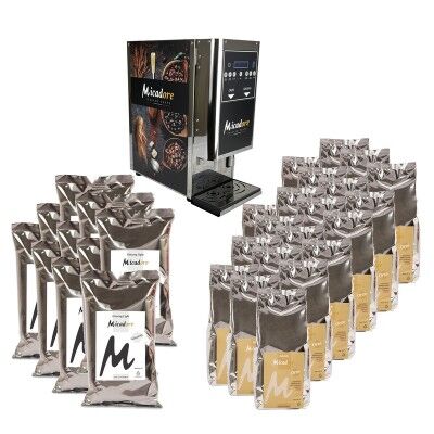 Kit macchina doppio erogatore + prodotti solubili: 10 kg di Ginseng Light + 10 kg di Orzo