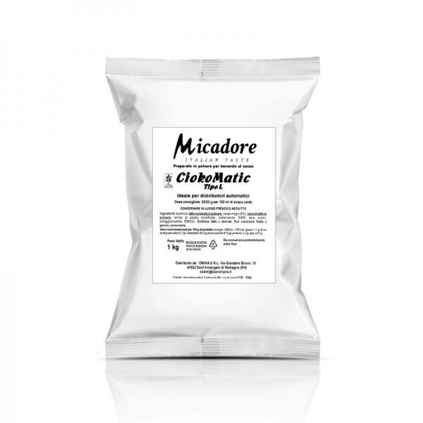 Chocolate preparation for vending machines. Ciokomatic. Gluten Free. 1000 g bag - Micadore