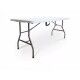 Tavolo 180x74 cm in HDPE e acciaio pieghevole. Bianco. ST1714183 - Stark s.r.l.