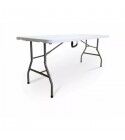 Tavolo 180x74 cm in HDPE e acciaio pieghevole. Bianco. ST1714183
