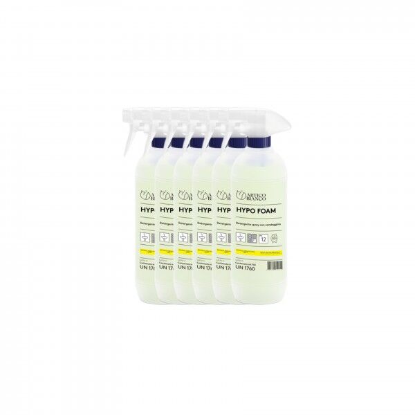 Mouse spray professionale per la pulizia di lavandini e vasi nei bagni. 6 Flaconi da 750 ml. HYPO FOAM - Sile Chemicals