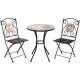Tavolino circolare decorato e 2 sedie pieghevoli. SS1011009 - Stark s.r.l.
