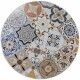 Tavolino circolare decorato e 2 sedie pieghevoli. SS1011009 - Stark s.r.l.