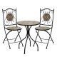 Tavolino tondo e 2 sedie decorati con stampa floreale. S6461550000 - Stark s.r.l.