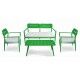 Salotto. Divano 2 p. + poltrone e tavolino. Verde. S6466960000