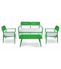 Salotto. Divano 2 p. + poltrone e tavolino. Verde. S6466960000
