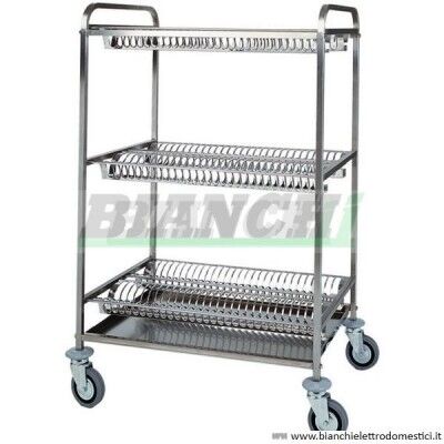 Dish draining trolley with four shelves - Forcar