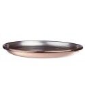 Vassoio Frutti Di Mare 36 cm Rame Liscio Stagnato - 2 mm per ristoranti - Imballo 1 pz