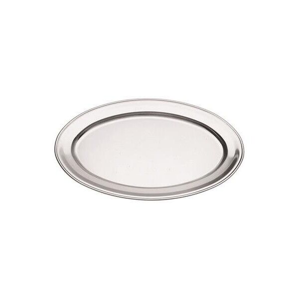 Vassoio Ovale 60x37 cm Satinato Con Bordo - Fornitore Piazza - Imballo 1 pz