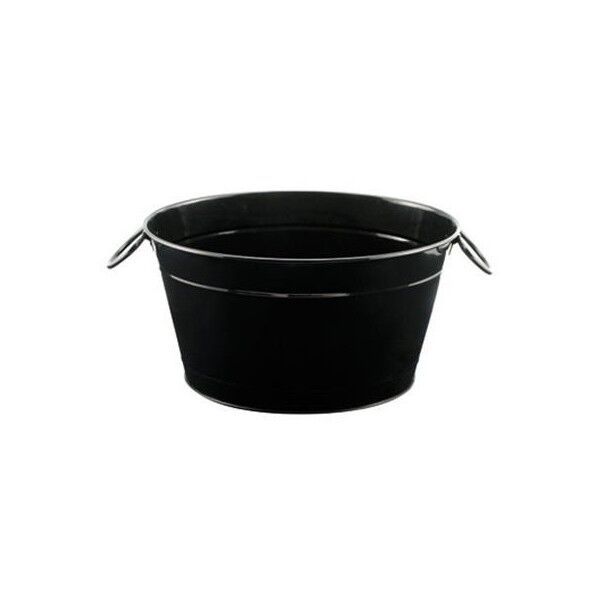 Spumantiera Ovale Zincato Nero 40x28 cm per ristoranti e hotel - Imballo 1 pz