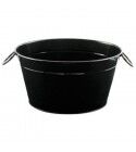 Spumantiera Ovale Zincato Nero 40x28 cm per ristoranti e hotel - Imballo 1 pz