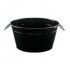 Spumantiera Ovale Zincato Nero 40x28 cm per ristoranti e hotel - Imballo 1 pz