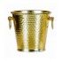 Secchiello Champagne Martellato Con Anelli 21 cm Oro - Ideale per ristoranti - Imballo 1 pz