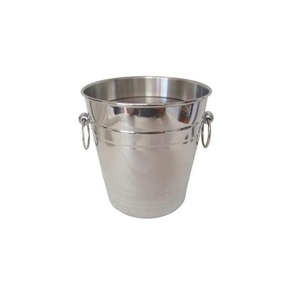 Secchiello Portabottiglia 20.5 cm Inox Con Anelli per hotel - Imballo 1 pz