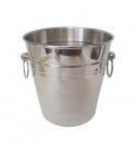 Secchiello Portabottiglia 20.5 cm Inox Con Anelli per hotel - Imballo 1 pz