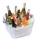 Secchiello Portabottiglie Rettangolare 43x35 cm Acrilico Nizza Medri per hotel - Imballo 1 pz