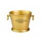 Secchiello Portabottiglie Ovale Con Anelli 32x26 cm Gold Saint Tropez per ristoranti - Imballo 1 pz