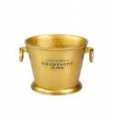 Secchiello Portabottiglie Ovale Con Anelli 32x26 cm Gold Saint Tropez per ristoranti - Imballo 1 pz