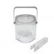 Secchiello Ghiaccio 17x16 cm Con Pinza per hotel - Nizza JD-6025 Acrilico - Imballo 1 pz