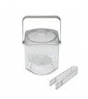 Secchiello Ghiaccio 17x16 cm Con Pinza per hotel - Nizza JD-6025 Acrilico - Imballo 1 pz
