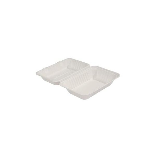 50 Contenitori Hamburger con coperchio 13x13 cm Bio per ristoranti - Paperlynen