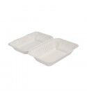 50 Contenitori Hamburger con coperchio 13x13 cm Bio per ristoranti