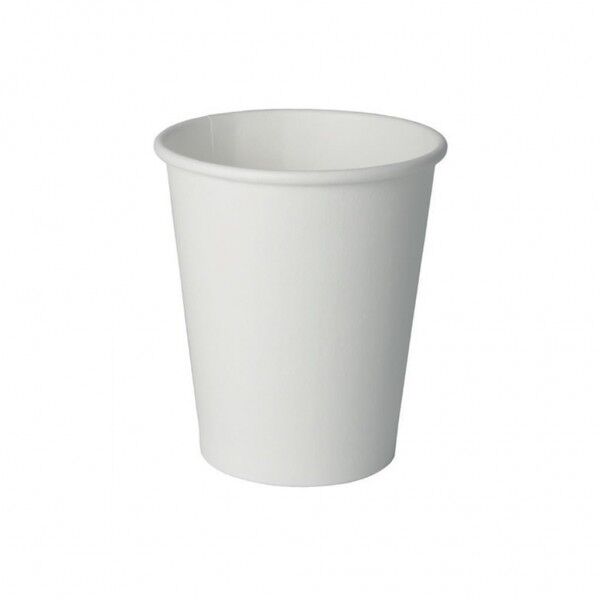 50 Bicchieri Cappuccino 24 cl WeBio Bianco per ristorante - Commerciale