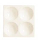 Raviera 4 Parti 14x14 cm Appetizer Porcellana Arcoroc - per ristorante - Imballo 6 pz