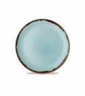 Piatto Piano Coupe 26 cm Harvest Turquoise Dudson per ristoranti - Imballo 12 pz