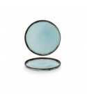 Piatto Piano Walled Dudson 21 cm Harvest Turquoise - per ristoranti - Imballo 6 pz