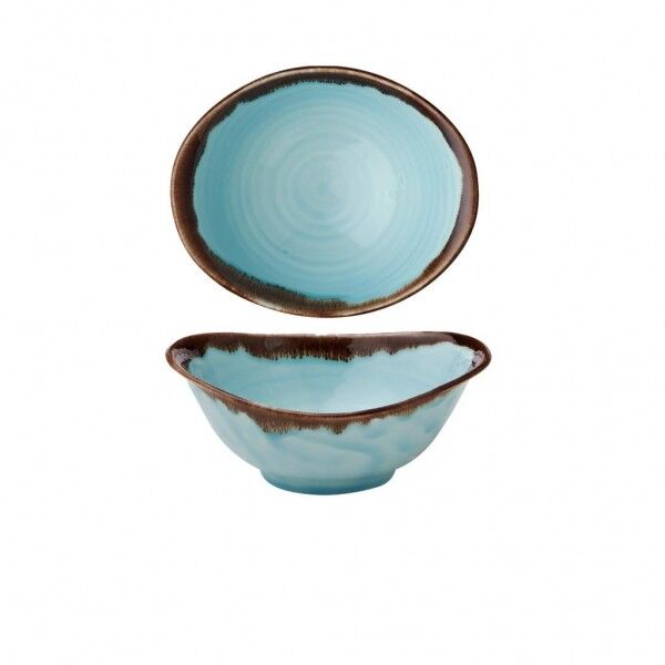 Coppa Ovale 19.9x16.8 cm Turquoise Dudson Harvest - per ristoranti - Imballo 6 pz