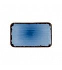 Piatto Rettangolare Organic 27x16 cm Indigo Harvest Dudson - per ristoranti - Imballo 12 pz