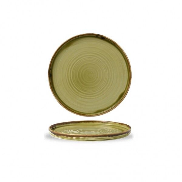 Piatto Piano Walled 26 cm Harvest Green HVGRWP261 - per hotel - Imballo 6 pz