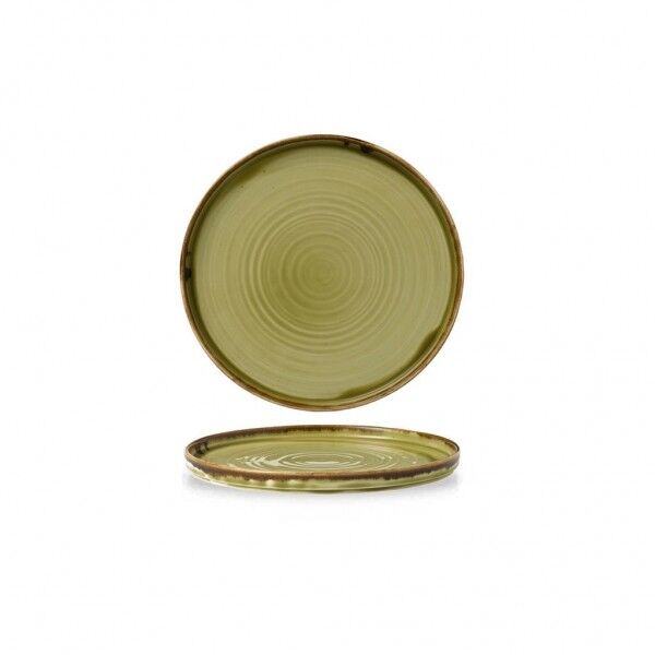 Piatto Piano Walled 21 cm Harvest Green HVGRWP211 - ristorazione - Imballo 6 pz
