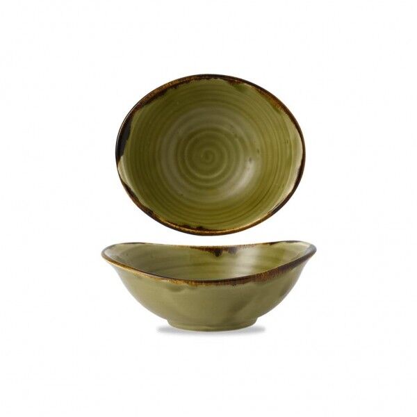 Coppa Ovale 19.9x16.8 cm Harvest Green Dudson per ristoranti - Imballo 6 pz